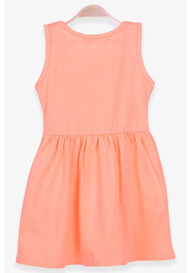 Breeze Kız Çocuk Elbise Ananas Desenli 1.5-5 Yaş, Neon Turuncu
