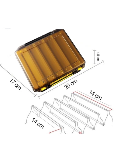 Rapala Kutusu Çift Taraflı Jig Yem Kutusu 20x17x4.5 Kırmızı