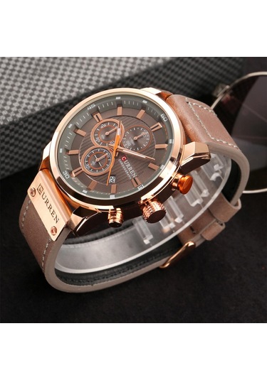 Curren Erkek Moda Pu Deri Spor Kol Saati Günlük Saat Lüks Suya Dayanıklı Kuvars Saat 3 Diğer