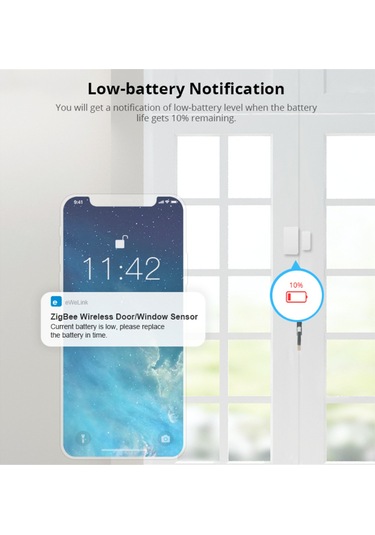 Teltree Sonoff Snzb-04p Zigbee 3.0 Akıllı Kapı/pencere Sensörü - Uygulama Bildirimleri, Akıllı Senaryo Bağlantısı, Pil Desteğiyle Zigbee Ağ Geçidi Gereklidir