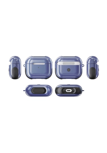 Noktaks - Airpods 3.nesil Uyumlu Airpods 3. Nesil - Kılıf Shockproof Silikon Kılıf - Mavi