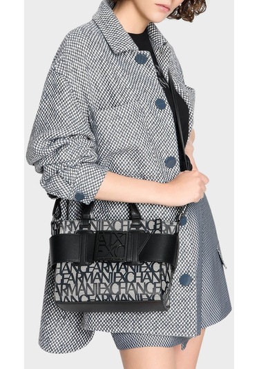 Armani Exchange Bayan Çanta 942690 3f742 00850 Siyah-gri Gri - Siyah