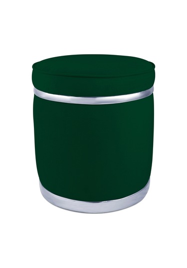 Zerafet Silver Kaplama Luxery Puf-yeşil Babyface Kumaş Pofuduk Oturma Pufu&makyaj Pufu&bench