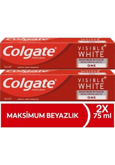 Colgate Visible White One Maksimum Beyazlık Diş Macunu 75 ML x 2