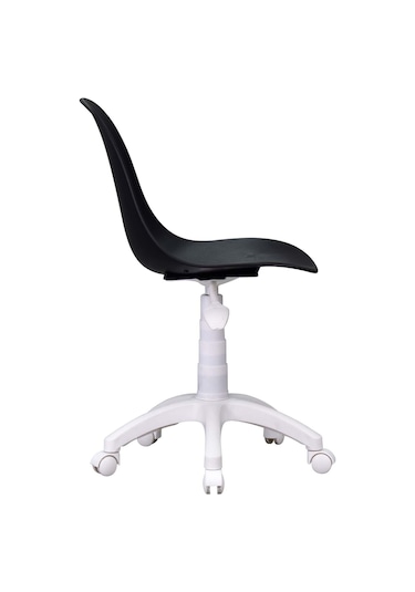 Vilinze Eames Çalışma Koltuğu Tekerlekli Ofis Sandalyesi Siyah