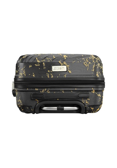 Wexta Wx-300 Baskılı Siyah Kabin Boy Valiz Siyah