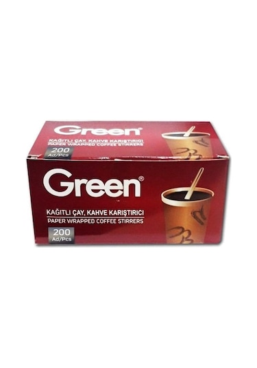Green Kağıt Sargılı Tahta Karıştıcı 200'lü