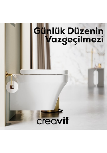 Creavit Çöp Kovası 5 Lt Pedallı Altın