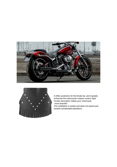 Shineyee Harley Davidson Motosikletleri İçin Siyah Uzun Tüy Pu Arka Ç挡泥板 - Dıy Modifikasyon, Dayanıklı Ve Şık