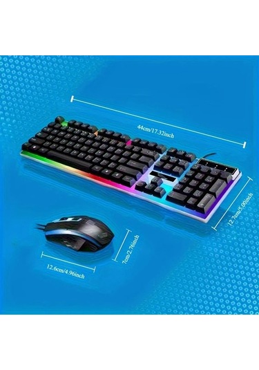 Techbloom Ergonomic Kablolu Klavye Ve Fare Kombosu Black Mekanik Hissi Pc Laptop Windows Mac İcin Diğer