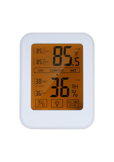 Maiyame Portatif Nem Ve Sıcaklık Ölçer: Büyük Dokunmatik Ekran, Anlık Ve 24 Saat Ölçüm, Konfor Hatırlatıcı