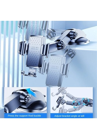 Sones Shunweı Sd-1132b Araç Telefonu Vantuz + Hava Firar Tutucu Yerçekimi Algılama Destek Braketi Siyah