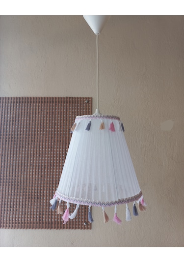 N-64 Beyaz Organze Yatak Odası Çocuk Ve Bebek Odası Avize Beyaz Beyaz