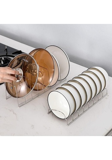 Pazly Basit Siyah Plaka Kurutma Rafı Mutfak Kapağı Organizatör Servis Tepsileri İçin Bulaşık Sepeti 56603515 Siyah