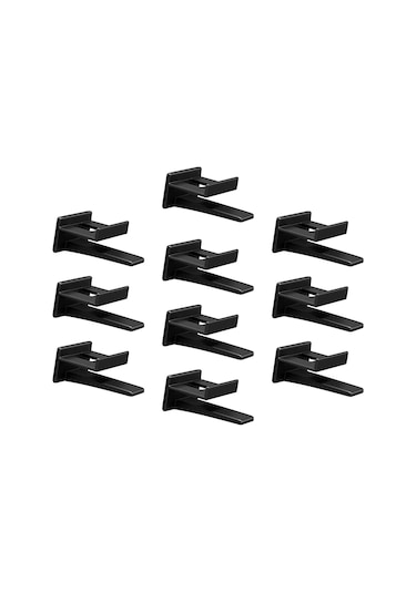 Suntek Duvar Şapka Kancası Şapka Rafı Şapka Depolama Dayanıklı Siyah 10 Adet Çok Renkli