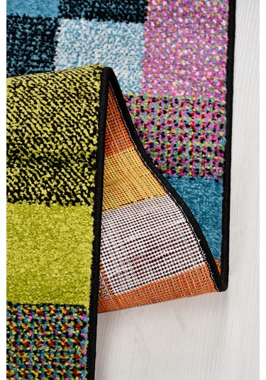 Colora Halı Koleksiyonu Yumuşak Renkli Kare Halı, Tozumaz, Modern Tasarım Ve Kolay Temizlik Multi 1