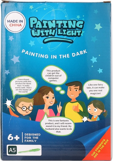 Ximistore9 Çocuklar İçin A4 Boyutlu 3d Işıklı Boyama Tahtası - Fosforlu Çizim Paneli Ve Işık Marker İle Kreativite Geliştirir Çok Renkli