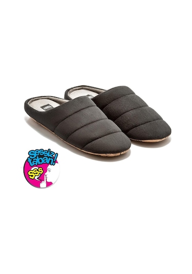 Twigy Adamo Erkek Ev Terliği Sessiz Taban Siyah Füme 41/46 AA0766 Füme - Siyah