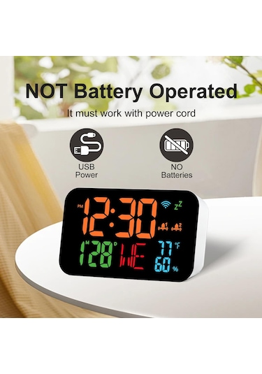 Tuya Wifi Masaüstü Saat Takvim Akıllı Termometre Higrometre Dijital Led Ekran Desteği Wıfı Otomatik Kalibrasyon/4 Seviyeli Ayarlanabilir Parlaklık/app Uzaktan Görüntüleme/yüksek Sıcaklık Uya Tuya Wifi Masaüstü Saat Takvim Akıllı Termometre Higrometre Dijital Led Ekran Desteği Wıfı Otomatik Kalibrasyon/4 Seviyeli Ayarlanabilir Parlaklık/app Uzaktan Görüntüleme/yüksek Sıcaklık Uya