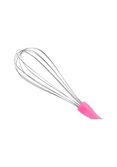 Mybru Paslanmaz Çelik Pembe Plastik Saplı El Çırpıcısı Blender Küçük Boy Pembe