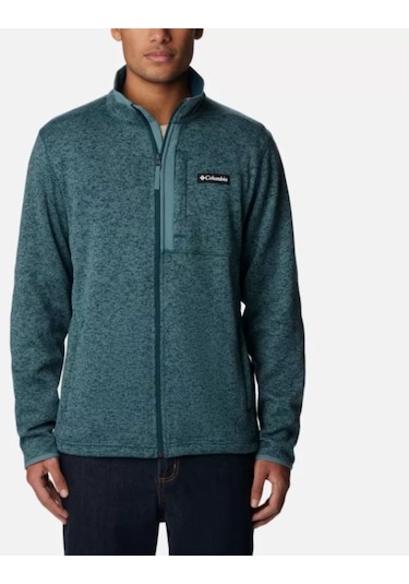 Columbia Sweater Weather Erkek Tam Fermuarlı Polar Üst Yeşil Ao9710-414 001