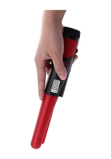 Besthome1 Taşınabilir Hassas Metal Dedektörü - Led Işıklı, Titreşimli Alarmlı, Çanta Hediyeli Kırmızı