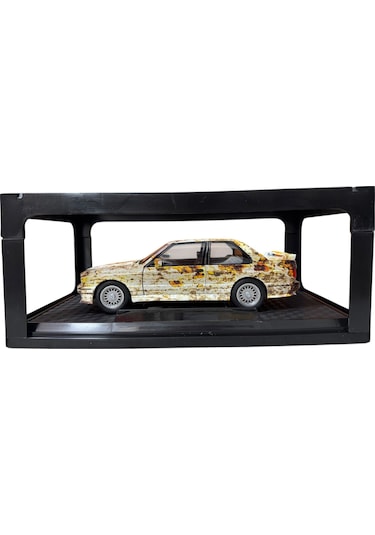 1:24 Metal Model Koleksiyon Araba Bmw M3 Paslı Görünümlü 19 Cm Döner Ön Tekerler
