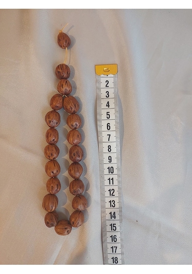 Ham Andız 17'li Efe Tesbih - 13mm Tornalanmamış Doğal Dokulu Bilek Boyu