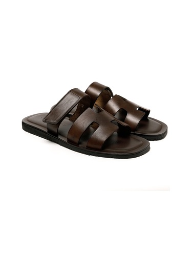 The Sandals Factory Dark Brown Sandalet Erkek M7897 The Sandals Factory Leather Upper Sandals Dark Brown