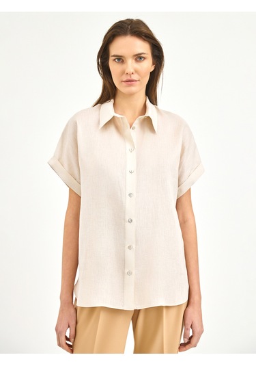 Karaca Kadın Comfort Fıt Gömlek-bej 12.25s.04.029 Bej