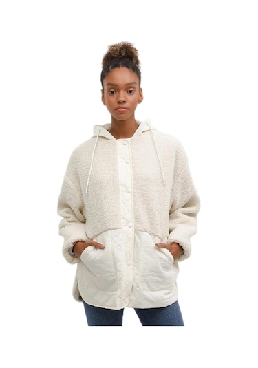 Lumberjack Ct2008 Hannah Teddy Jacket Krem Kadın Ceket Krem