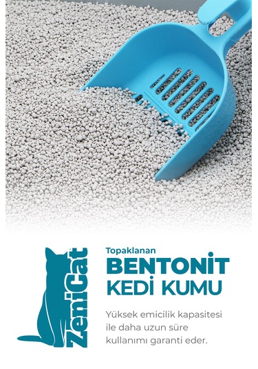 Zenicat Kokusuz İnce Taneli Doğal Bentonit Kedi Kumu 5 L