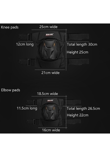 Primepickings Sulaıte Motosiklet Sürüş Ekipmanı Dişli Off-road Koruyucu Düşme Önleyici Dirsek Pedisi Siyah Standart