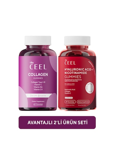 Vita Ceel 2'li Kollajen ve Cilt Gummy Çiğnenebilir Vitamin