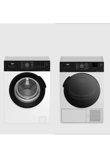 Beko KM 1100 Kurutma Makinesi - CM 11141 Çamaşır Makinesi 2'li Set