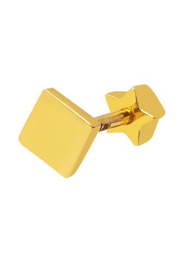 14 Ayar Altın Kare Tragus Küpe Kphsy14k22490