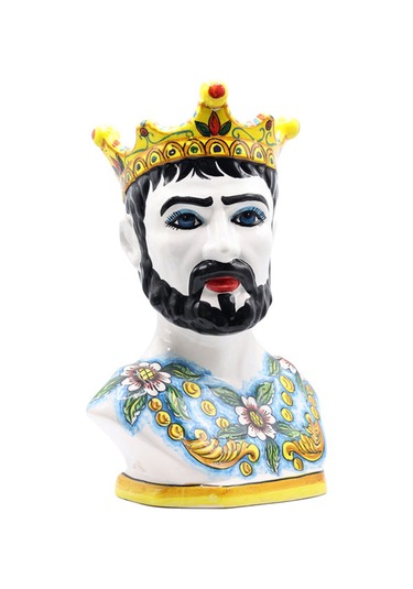 Moor Dekoratif Kral Büst Heykel