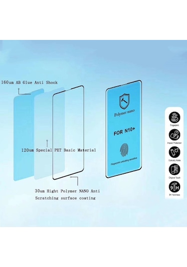 Galaxy S9 Plus Polymer Nano Ekran Koruyucu Privacy/Düz