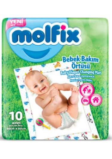 Molfix Bebek Bakım Örtüsü 60 x 60 CM - 10 Adet