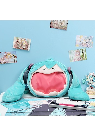 Kawaii Anime Hatsune Miku Cosplay Peluş Sırt Çantası Ita Çanta Kadın Çantası Okul Öğrenci Erkek Kadife Omuz Çantası Kız Hediyesi Diğer