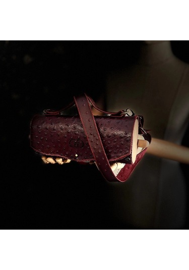 Hakiki Deri, El Yapımı Bayan Çanta, Bayan Cüzdan Larissa V42 Bordo