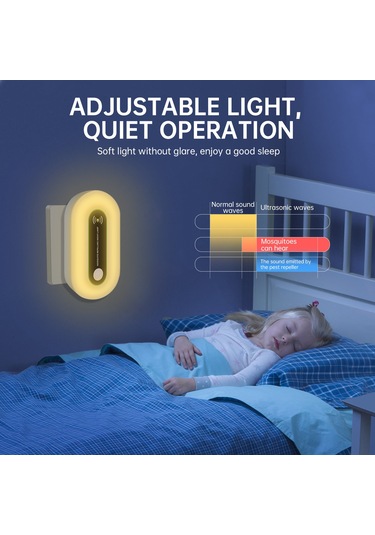 Yaozixa Ultrasonic Haşere Kovucu - Avrupa Standartı, 20-65khz Frekans, 15-50 Etki Alanı, Ce/fcc Onaylı, Çevre Dost Abs Malzeme Beyaz