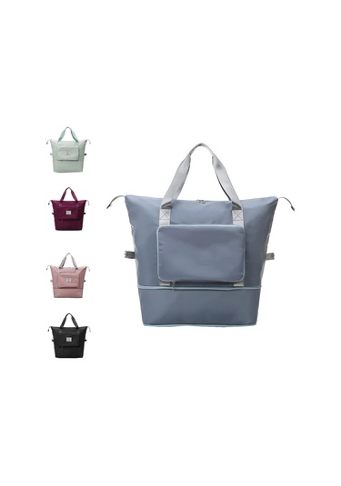 Wezone Büyük Kapasiteli Katlanabilir Seyahat Çantası - Su Geçirmez Hafif Taşınabilir Valiz, Kadınlar Ve Kızlar İçin Sabit Kayışlı Makyaj Organizer Pembe