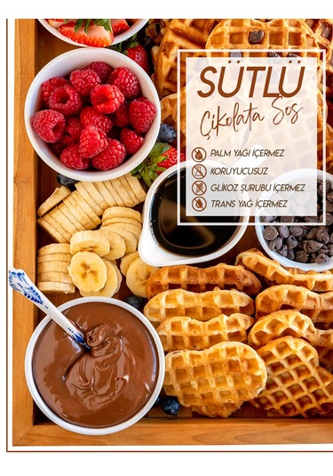 Sütlü Çikolata Sos - Waffle & Krep & Pankek & Tatlı & Dondurma & Kruvasan Sos - 900 Gr