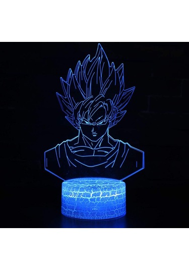 3d Optik İllüzyon Lambası Led Gece Lambası, 7 Renk Dokunmatik Başucu Lambası