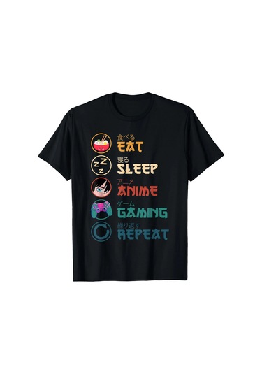 Laoyaoyifu Anime Manga Kawaii Otaku Özel Baskılı T-shirthakierkek Haki