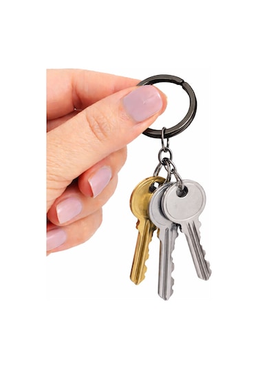 30 Adet Platin Renk 3 Cm Metal Anahtarlık Halkası