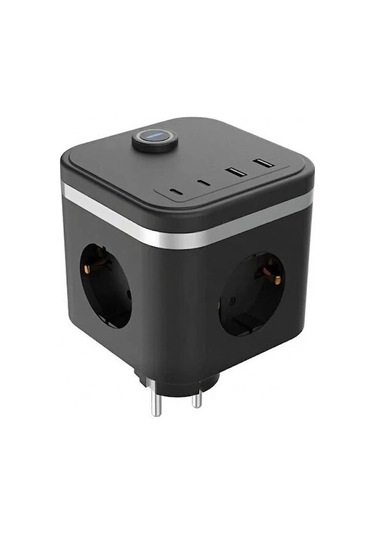 Termal Akım Korumalı Isıya Dalı 3 Lü Duvar Tipi Priz 2x Usb 2x Typce 3680 W