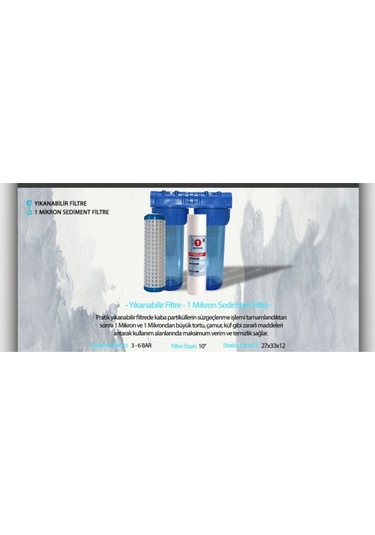 Daire Bina Sayaç Girişi 2 Aşama Su Arıtma Cihazı Pas Toz Tortu