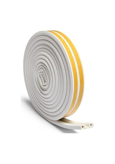 Kapı Pencere Izalasyon Bandı Kapı Altı Rüzgar Önleyici Kapı Pencere Fitili Beyaz 10x2 Metre Tesisa